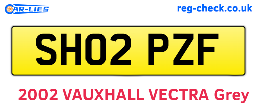 SH02PZF are the vehicle registration plates.