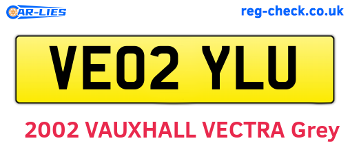 VE02YLU are the vehicle registration plates.
