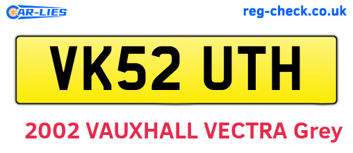VK52UTH are the vehicle registration plates.