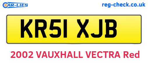 KR51XJB are the vehicle registration plates.