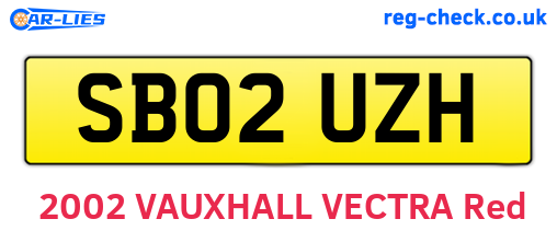 SB02UZH are the vehicle registration plates.