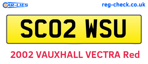 SC02WSU are the vehicle registration plates.