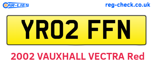 YR02FFN are the vehicle registration plates.