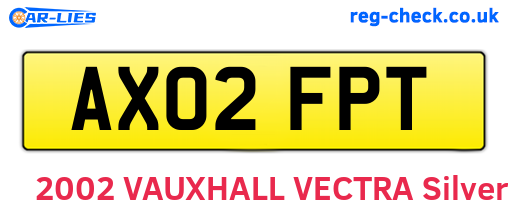 AX02FPT are the vehicle registration plates.