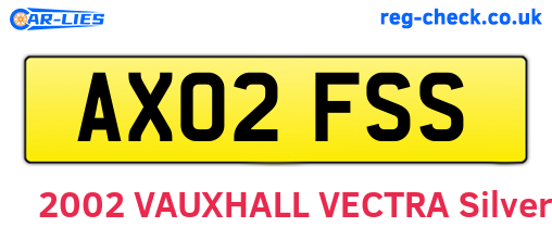 AX02FSS are the vehicle registration plates.