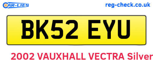 BK52EYU are the vehicle registration plates.
