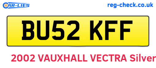 BU52KFF are the vehicle registration plates.