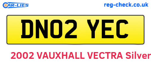 DN02YEC are the vehicle registration plates.