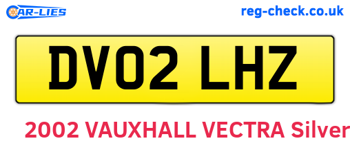 DV02LHZ are the vehicle registration plates.
