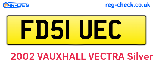 FD51UEC are the vehicle registration plates.
