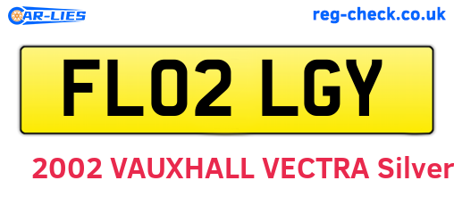 FL02LGY are the vehicle registration plates.