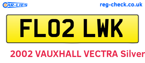 FL02LWK are the vehicle registration plates.