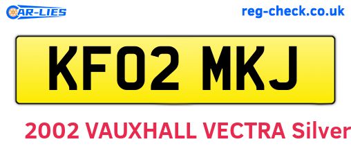 KF02MKJ are the vehicle registration plates.