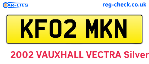 KF02MKN are the vehicle registration plates.
