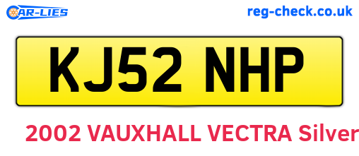 KJ52NHP are the vehicle registration plates.