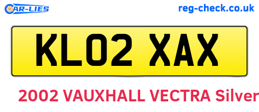 KL02XAX are the vehicle registration plates.