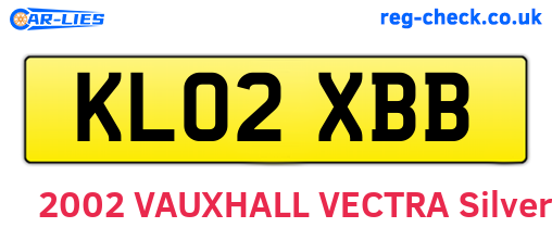 KL02XBB are the vehicle registration plates.
