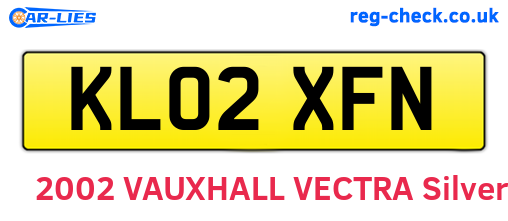 KL02XFN are the vehicle registration plates.