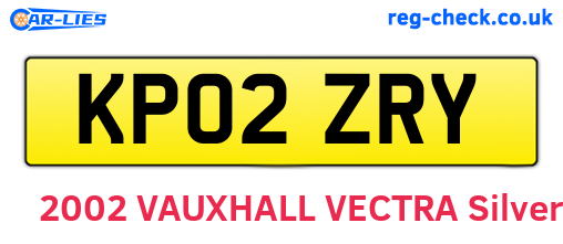 KP02ZRY are the vehicle registration plates.