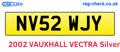 NV52WJY are the vehicle registration plates.