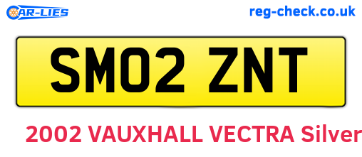 SM02ZNT are the vehicle registration plates.