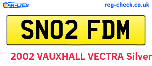 SN02FDM are the vehicle registration plates.