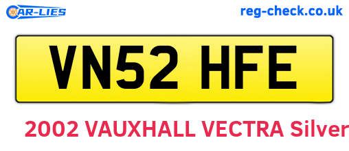 VN52HFE are the vehicle registration plates.