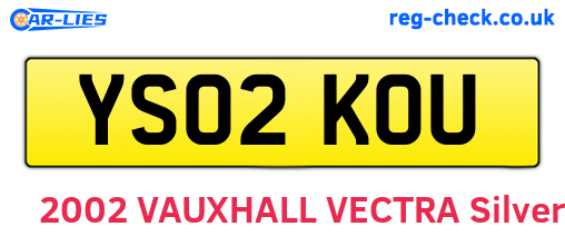 YS02KOU are the vehicle registration plates.