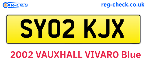 SY02KJX are the vehicle registration plates.