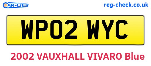 WP02WYC are the vehicle registration plates.