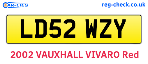 LD52WZY are the vehicle registration plates.