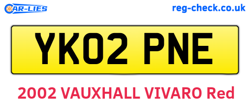 YK02PNE are the vehicle registration plates.