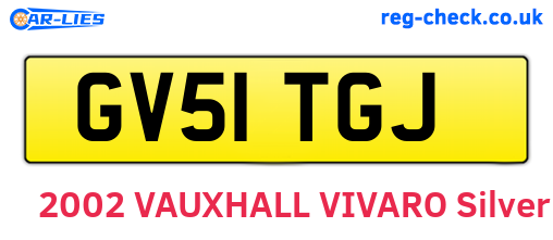 GV51TGJ are the vehicle registration plates.