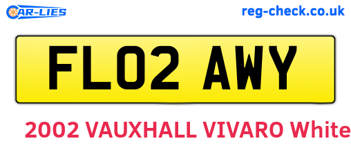 FL02AWY are the vehicle registration plates.
