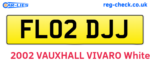 FL02DJJ are the vehicle registration plates.