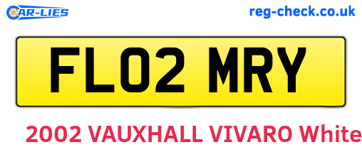 FL02MRY are the vehicle registration plates.