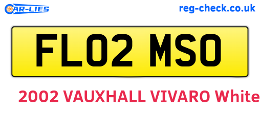 FL02MSO are the vehicle registration plates.