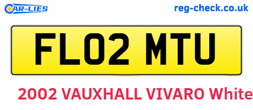 FL02MTU are the vehicle registration plates.
