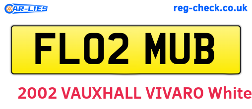 FL02MUB are the vehicle registration plates.