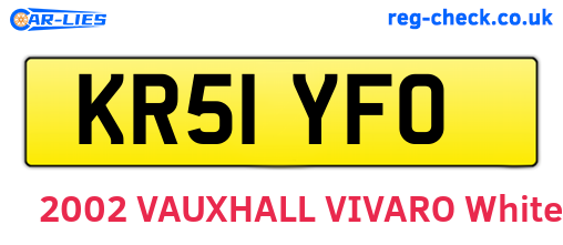 KR51YFO are the vehicle registration plates.