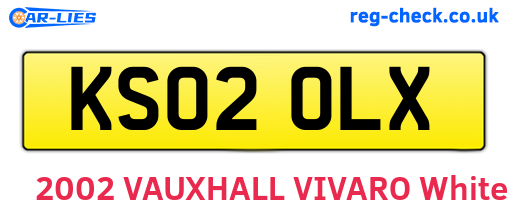 KS02OLX are the vehicle registration plates.