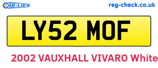 LY52MOF are the vehicle registration plates.