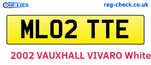 ML02TTE are the vehicle registration plates.