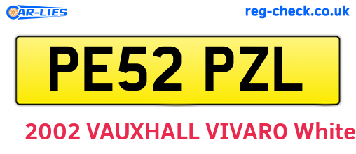 PE52PZL are the vehicle registration plates.