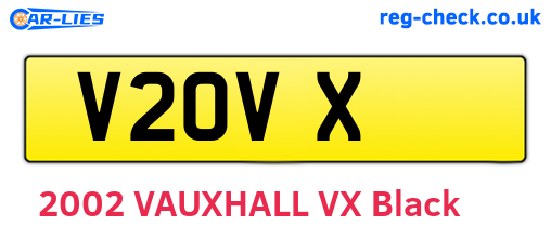 V2OVX are the vehicle registration plates.