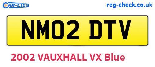 NM02DTV are the vehicle registration plates.