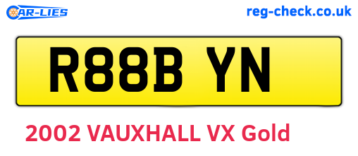 R88BYN are the vehicle registration plates.