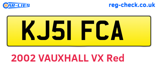 KJ51FCA are the vehicle registration plates.