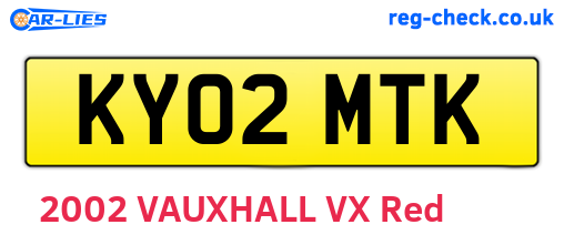 KY02MTK are the vehicle registration plates.