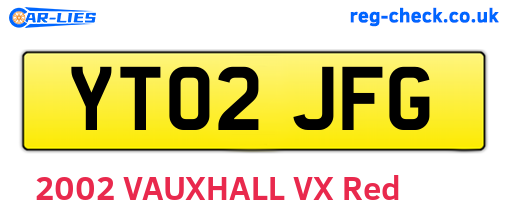 YT02JFG are the vehicle registration plates.